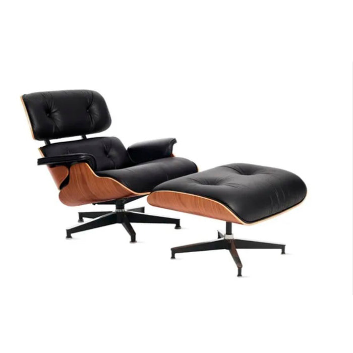 Sillón Eames Lounge Ottoman Negro