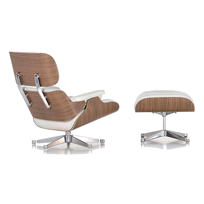 Sillón Eames Lounge Ottoman Blanco