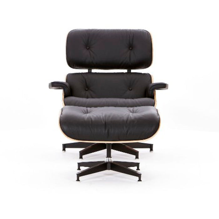 Sillón Eames Lounge Ottoman Negro