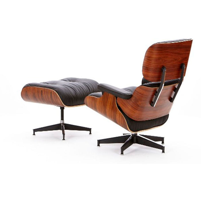 Sillón Eames Lounge Ottoman Negro